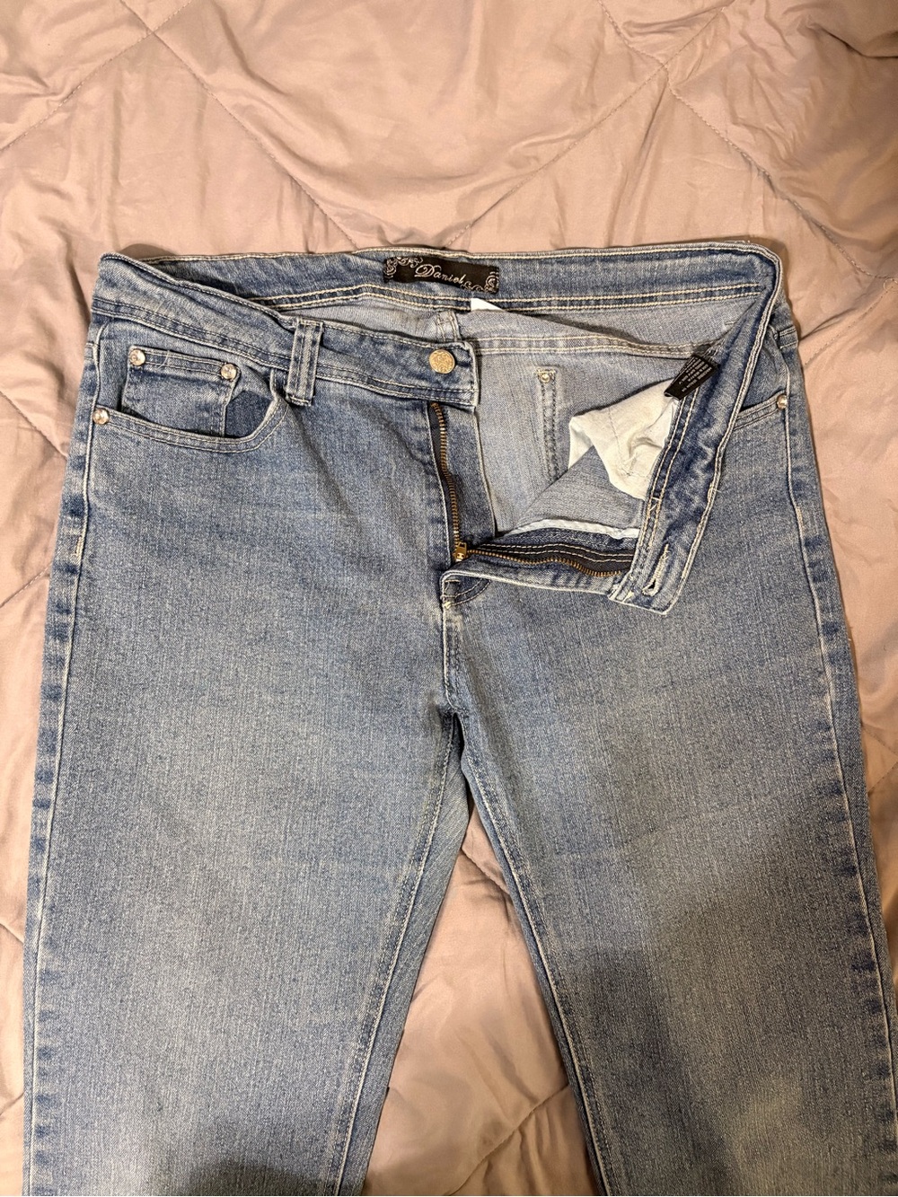 Daniels Vintage Light Blue Women's Jeans with Embroidery